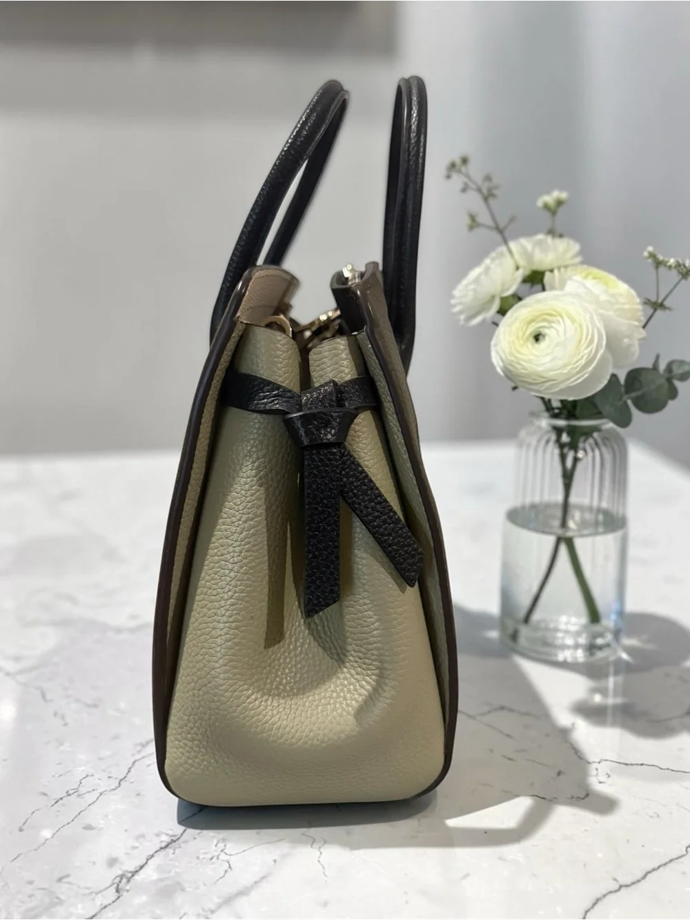 Kate Spade Pebbled Leather Knott ColorBlock Duck Green Satchel Xbody & Wristlet